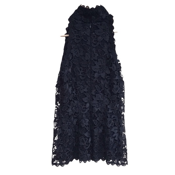 Julian Chang Black Floral Lace Halter Blouse - Picture 2 of 4